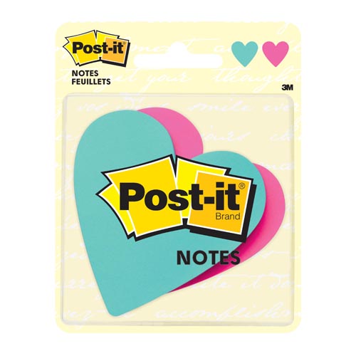 BLOCK POST IT ADHES. 3M FIG.CORAZON Y ESTRELLA 7350/2050 150 H. COL.