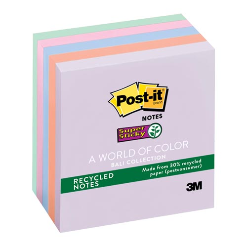 BLOCK POST IT ADHES. 3M 3X3"PAQ.5 U. 654 COLS. BALI.R/JANEIRO