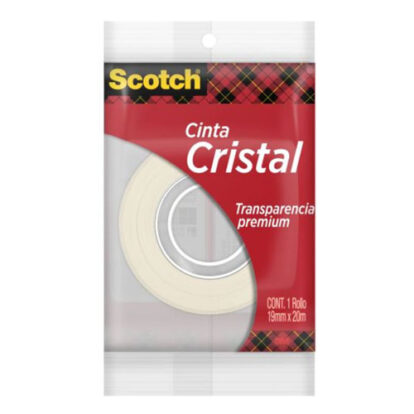 CINTA ADHES. CRISTAL SCOTCH 3/4"X 20 M. CAJA # 1920