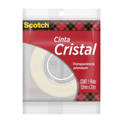 CINTA ADHES. CRISTAL SCOTCH 1/2"X20 M. 2201220