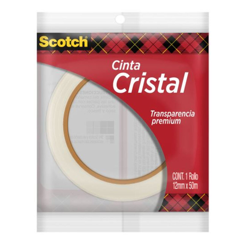 CINTA ADHES. CRISTAL SCOTCH 1/2"X50 M. 1250
