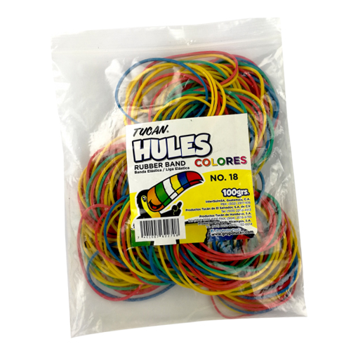 HULES EN BOLSA COLORES TUCAN 100 GRMS.