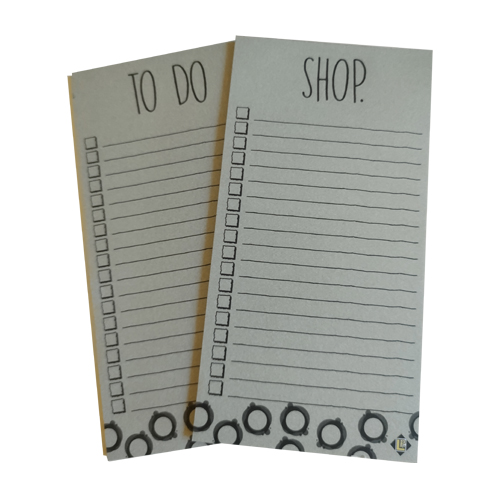 BLOCK TO DO & SHOP JUEGO DE 2, 50 HOJAS C/U