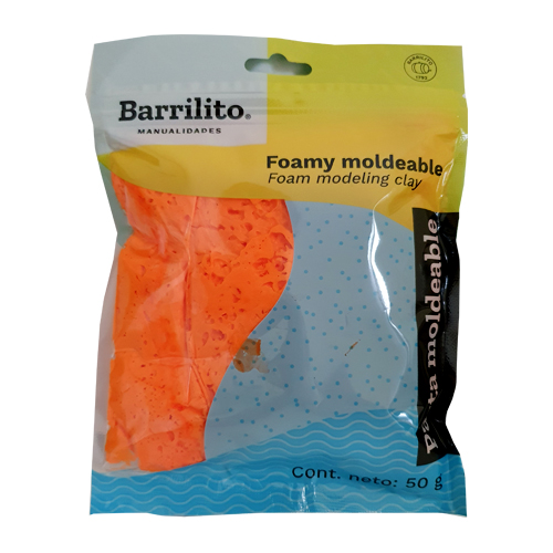FOAMY MOLDEABLE BARRILITO BOLSA 50 GRS COLORES