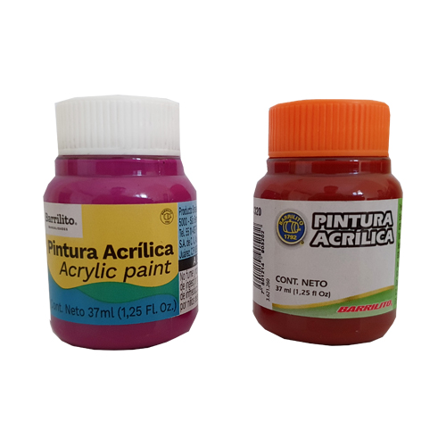 BOTE PINTURA ACRILICA 37ML BARRILITO COLORES SURTIDOS