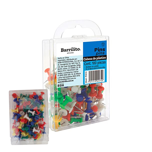 ALFILERES PUSH PIN BARRILITO 2275 PIW13 100 UNIDADES