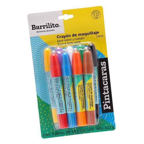 CRAYON PINTA CARAS ACME EST.9 COLORES CRY9