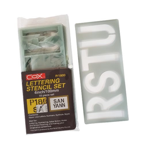 PLANTILLA LETRAS COX 100 MM 4" # P-1800