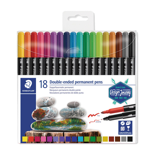 MARCADOR STAEDTLER D/PUNTA 3187 PERM.EST. 18 COLS.