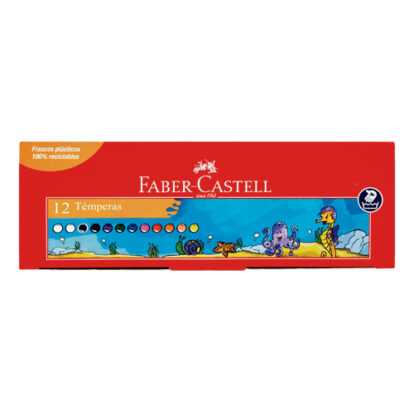 TEMPERAS FABER C.ESTUCHE 12 COLS.163012