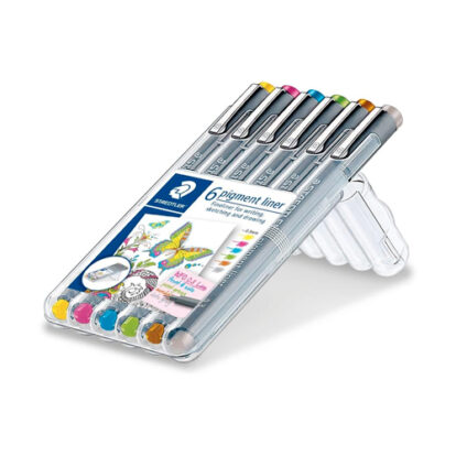 MARCADOR STAEDTLER 30803-SSB6 PIGMENT 6 COLS.