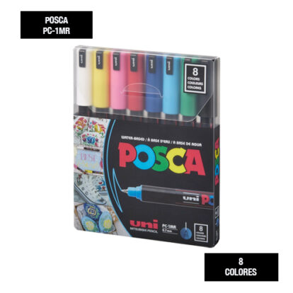 MARCADOR "POSCA" EST. 8 COLS. PC-3M