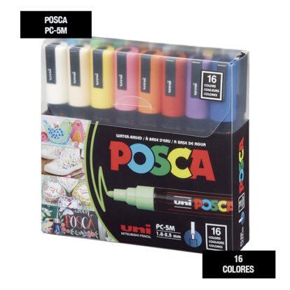 MARCADOR "POSCA" EST. 16 COLS. PC-5M