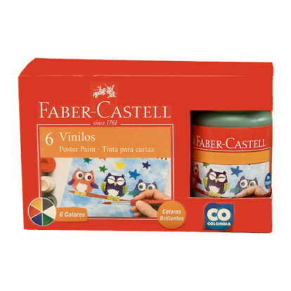 PINTURA DE VINIL FABER C. 6 COLS.